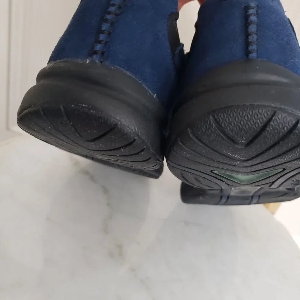 New RYKA Roamer 2 Blue Suede Walking Hiking Slipon Comfort Loafer Shoe Sz 8